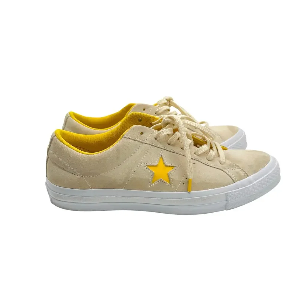 Converse Mens One Star Pinstripe Low Top Suede Yellow‎ Men’s Size 11